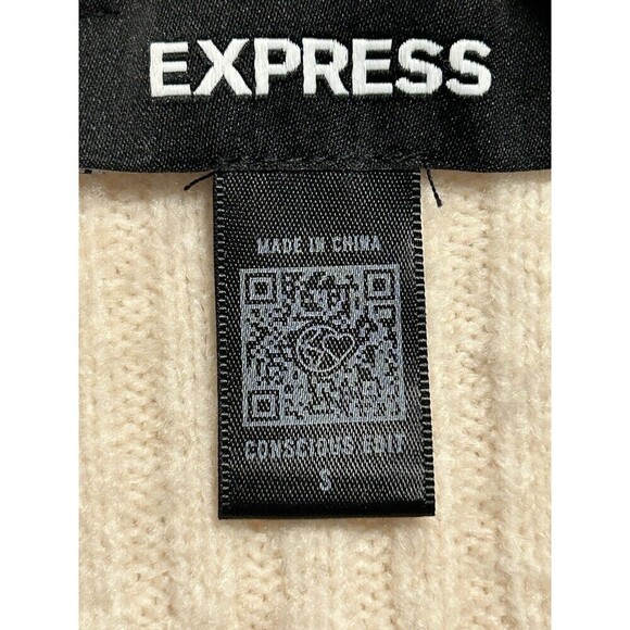 EXPRESS V-neck Balloon Sleeve Criss Cross Shoulder Sweater - Size Small - Picture 4 of 8